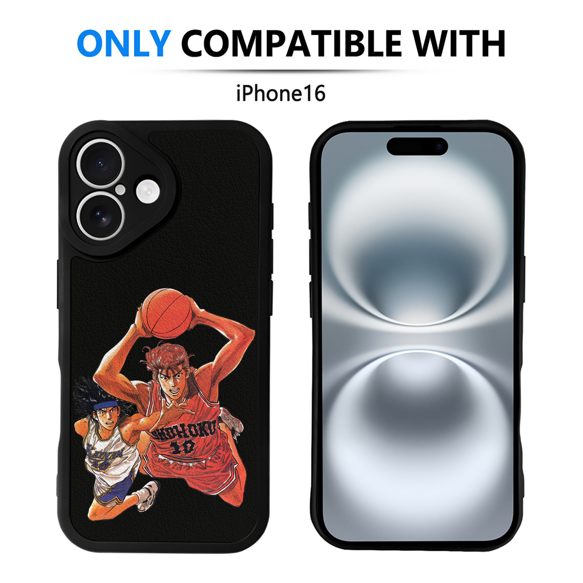 （画像用） SLAM DUNK／スラムダンク 【iPhone 16シリーズ対応】シリコンスマホケース（レザー調） 材質：シリコン